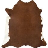 In Preproga iz prave goveje kože rjava in bela 150x170 cm | Shoptok.si