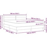 VidaXL Postelja boxspring z vzmetnico Črna 180 x 200 cm blago, (5000126073) Slike