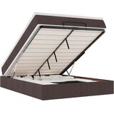  Otomanski krevet s madracem tamnosmeđi 140x190cm od tkanine | shoptok.hr