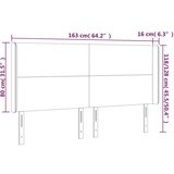  Uzglavlje s ušima krem 163x16x118/128 cm od umjetne kože | shoptok.hr