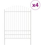  Vrtna Ograda 4 pcs Bijelo 170 x 225 cm Čelik s prahom premazan | shoptok.hr
