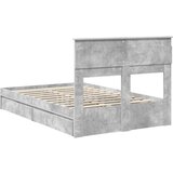  Postelja s shranjevanjem z vzglavjem Betonsko siva 135 x 190 cm, (5000106714) | Shoptok.si