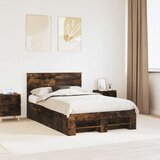  Okvir za krevet s uzglavljem Dimljeni hrast 120 x 200 cm - Dimljeni hrast 120 x 190 cm | shoptok.hr