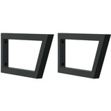 vidaXL Stenska polica za umivalnik jeklo in trdna bukovina | Shoptok.si