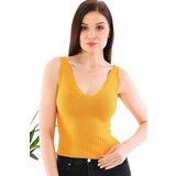Dewberry Z2009 WOMEN'S CROP BLOUSE-MUSTARD Cijene