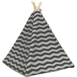  Kućica za ljubimce s jastukom Bijela i siva 50 x 50 x 60 cm | shoptok.hr