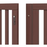 vidaXL Ograda za pse z vrati zložljiva 10 panelov rjava 800 cm les | Shoptok.si