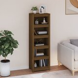 vidaXL Knjižna omara medeno rjava 50x35x154 cm trdna borovina Cene