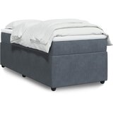 Box spring krevet s madracem tamnosivi 100x200 cm baršunasti | shoptok.hr