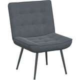 vidaXL Stol za sproščanje s stolčkom temno siv žamet | Shoptok.si