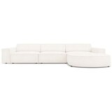 Micadoni Home Bež kotni kavč s tkanino bouclé (desni kot) Jodie - Micadoni Home Cene