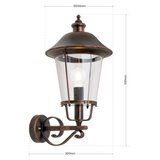 Orion AL 11K/360.00-Spoljašnja zidna svetiljka KENZO 1xE27/100W/230V IP44 bronza/patina | Eponuda.com