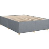 vidaXL Box spring posteljni z vzmetnico svetlo siv 140x190 cm blago | Shoptok.si
