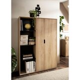 MID.YOU Regal Emmik, Barva Hrasta, Črna | Shoptok.si
