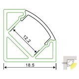 ALU LED PROFIL NADGRADNI 7MM 2M LL-ALP007 IR LUKS | shoptok.hr
