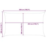  Sončno platno Svetlo siva in bela. 5 x 3 m, (5000241274) | Shoptok.si