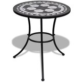  Bistro miza črna in bela 60 cm mozaik | Shoptok.si