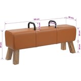  Klupa Smeđa 110 x 30 x 45 cm Prava koža | shoptok.hr