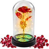 Eternal Crystal Rose in Dome with LED Lighting Red 21x11cm | Shoptok.si
