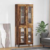 vidaXL Highboard Zidne Staro drvo 69,5 x 34 x 180 cm Konstruirano drvo | shoptok.hr
