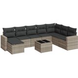  9-dijelni set vrtnih sofa od poliratana s jastucima svjetlosivi | shoptok.hr