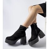 Gemre Black massive ankle boots natural leather Albertino | Shoptok.si