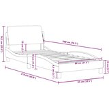  Okvir za krevet s uzglavljem Dover plavi 80x200cm tkanine | shoptok.hr