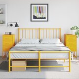 vidaXL Nočna omarica 2 kosa gorčično rumena 36x39x78 cm jeklo Cene