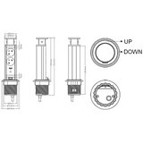  Priključni stub za stolnu ploču sa 2x230V + USB-A + USB-C | Eponuda.com