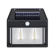  solarna zidna lampa sa dve edison sijalice i senzorom pokreta dekorativna lampa za fasadu bastenske lampe za osvetljenje dvorista Cene