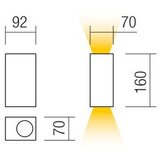  Redo 90152 - Spoljašnja zidna svetiljka PUNTA 2xGU10/7W/230V IP44 | Eponuda.com