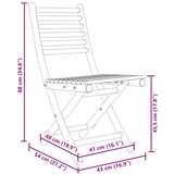  Sklopive vrtne stolice 4 kom 43 x 54 x 88 cm od bambusa | shoptok.hr