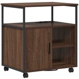 vidaXL Omara z polnilno postajo s kolesom Rjav hrast 61 x 46 x 67 cm, (5000162815) | Shoptok.si