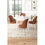 Hanah home Set Trpezarijski sto i 4 stolice, Terakota | Eponuda.ba