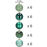  Set Božićnih kuglica 8 cm - 30 komada, zelena i zlatna | shoptok.hr