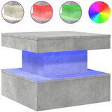  The Living Store Klubska mizica z LED lučkami betonsko siva 50x50x40 cm - Klubska Mizica, (21498688) | Shoptok.si