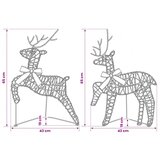  Božićni irvas 6 kom. 80 LED lampica Višebojno 43 x 19 x 65 cm | shoptok.hr