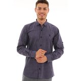 Dewberry G724 MEN'S SHIRT-NAVY-BROWN | Shoptok.si