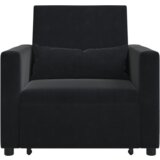 vidaXL 3-u-1 Sofa Krevet za Jednu Osobu Pretvoriv u Crni Baršun | shoptok.hr