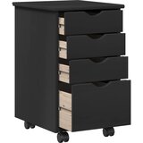  Set ormara za radne stolove 2 kom. Crna Masivna borovina | shoptok.hr