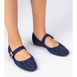 D/CEO marka niezdefiniowana Navy women's ballet flats with buckle and crystals Piona | shoptok.hr