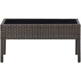 The Living Store Vrtna miza rjava 75x40x37 cm poli ratan - Vrtna Miza, (21460387) | Shoptok.si