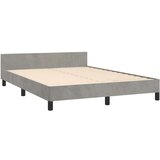  Posteljni okvir z vzglavjem svetlo siv 140x200 cm žamet, (20788570) | Shoptok.si