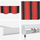vidaXL Ročna retraktibilna tenda oranžne in rjave barve 350x250 cm | Shoptok.si