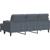  Trosjed s tabureom tamnosivi 180 cm baršunasti | Eponuda.com