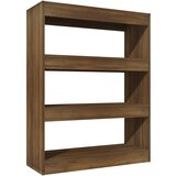 Furnova Knjižna omara/pregrada rjavi hrast 80x30x103 cm konstruiran les, (21932525) | Shoptok.si