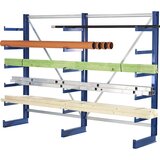 eurokraft pro Konzolni regal z enako dolžino konzol, dolžina regala 2700 mm, enostranska izvedba, encijan modre barve | Shoptok.si