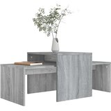 vidaXL komplet klubskih mizic siv sonoma 100x48x40 cm konstruiran les | Shoptok.si