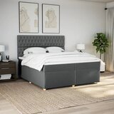  Krevet s oprugama i madracem tamnosivi 200 x 200 cm od tkanine | shoptok.hr