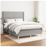 Box spring s madracem svjetlosivi 140x200 cm od tkanine | shoptok.hr